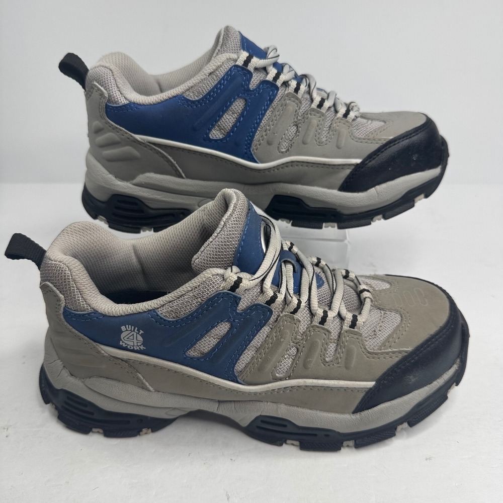 Carolina CA9505 Built For Work Shoes Womens 7 W Grey Blue Leather Slip Resisting